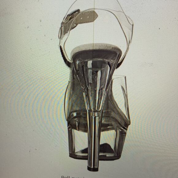 ELLIE CLEAR 2” LUCITE PLATFORM OPEN TOES EXOTIC DANCER 6” HIGH HEELS Size 10M - Picture 4 of 14